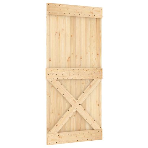 Преплъзваща се врата 95 x 210 cm Естествено и черно