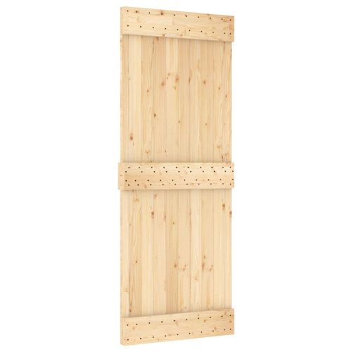 Преплъзваща се врата 80 x 210 cm Естествено и бяло