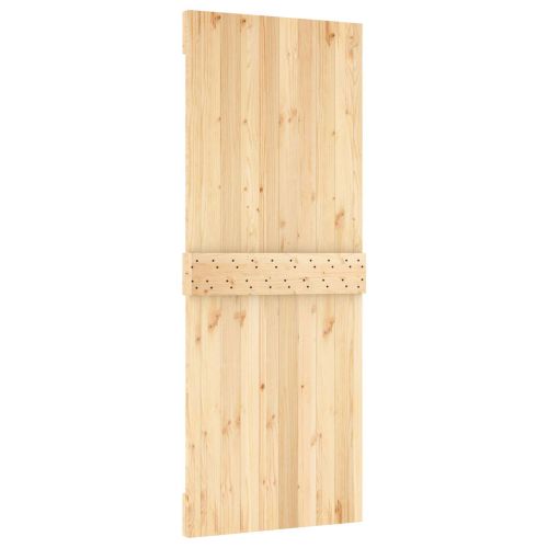 Преплъзваща се врата 80 x 210 cm Естествено и бяло