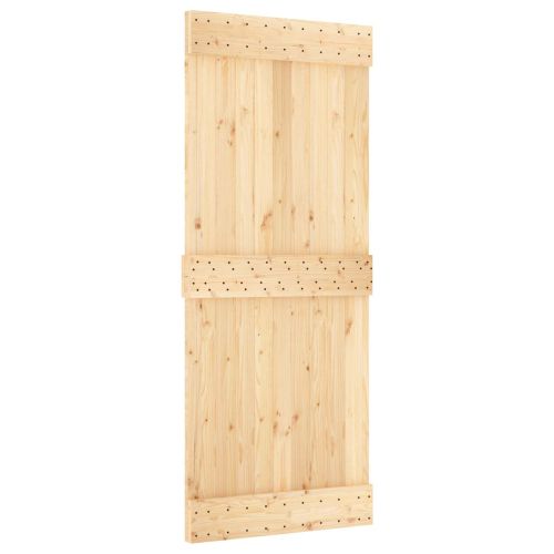 Преплъзваща се врата 85 x 210 cm Естествено и бяло