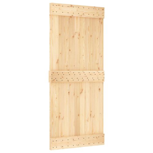 Преплъзваща се врата 90 x 210 cm Естествено и бяло