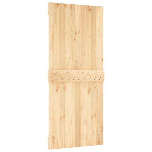 Преплъзваща се врата 90 x 210 cm Естествено и бяло