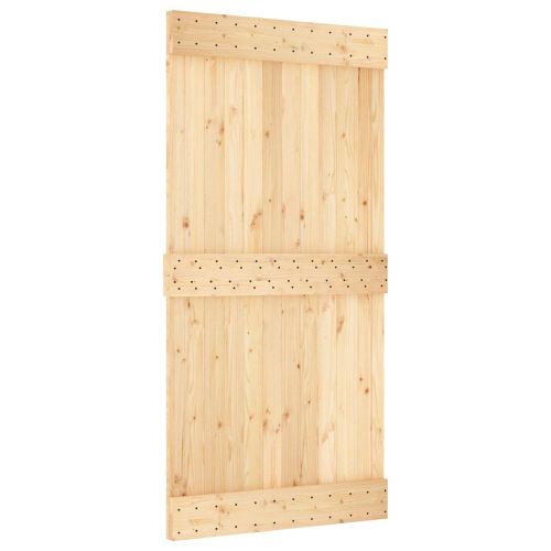 Преплъзваща се врата 100 x 210 cm Естествено и бяло