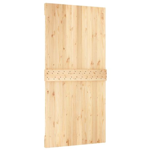 Преплъзваща се врата 100 x 210 cm Естествено и бяло