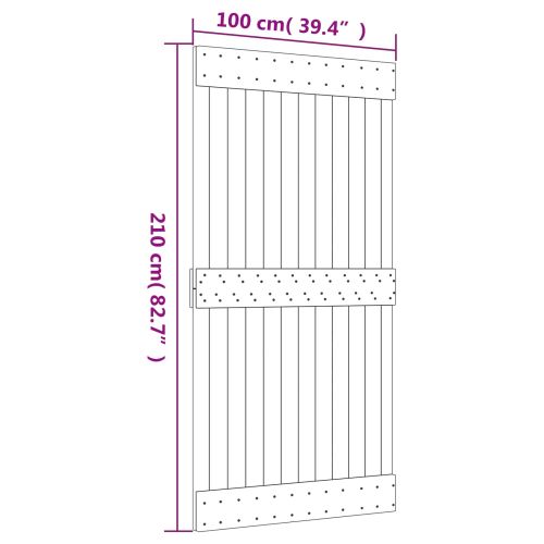 Преплъзваща се врата 100 x 210 cm Естествено и бяло