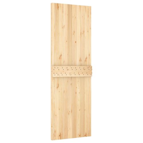 Преплъзваща се врата 70 x 210 cm Естествено и бяло