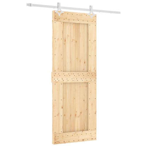 Преплъзваща се врата 80 x 210 cm Естествено и бяло