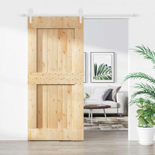 Преплъзваща се врата Естествено и бяло 100 x 210 cm