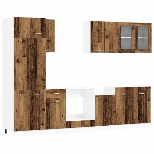 Кухненски единица Lyon 8 pcs Старо дърво Инженерна дървесина