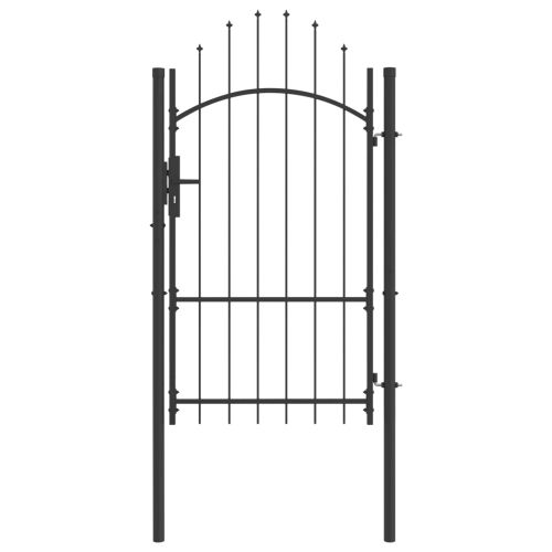 Градинска врата WOERDEN 175 x 100 см Стомана Сив С ключалка