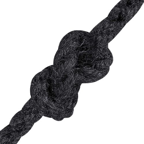 Въже от юта 8 mm Черно 100% Тоса юта