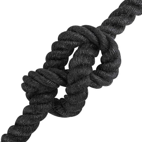 Въже от юта 20 mm Черно 100% Тоса юта