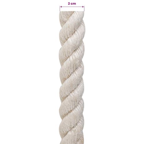 Въже от юта 20 mm Бяло 100% Тоса юта