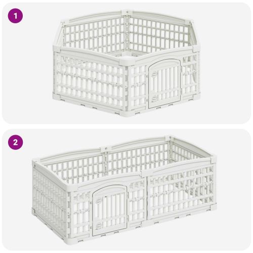 6 панелна играчка за кучета 122 x 106,5 x 40 см Пластмаса Бяло