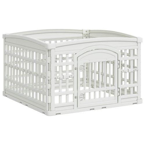 Игрална оградка за кучета с 4 панели 88 x 88 x 56 см Пластмаса