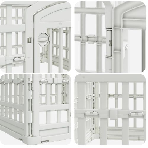 Игрална оградка за кучета с 4 панели 88 x 88 x 56 см Пластмаса