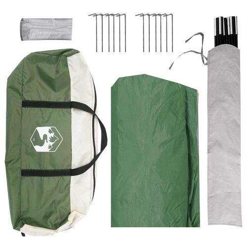 Парти шатър Зелено 400 x 400 x 320 см Полиестер и стомана