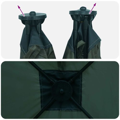Ловна шатра 145 x 145 x 150 см Военнозелено Полиестер и стомана