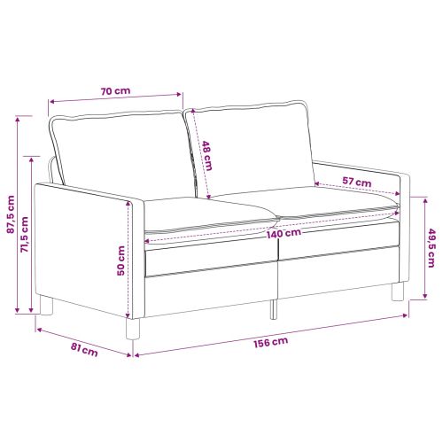 Диван Антрацит 156 x 81 x 87,5 см Полиестер