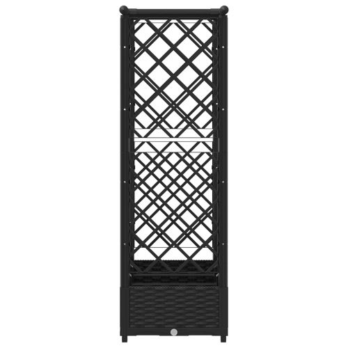 Повдигнато легло с решетка и покривка Черно 164 x 40 x 121 см