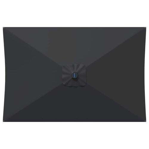 Градинен чадър с LED светлини и основа 200 x 300 cm Полиестер