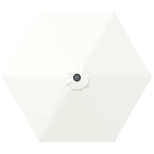 Градинен чадър с LED светлини и основа 300 x 300 cm Полиестер