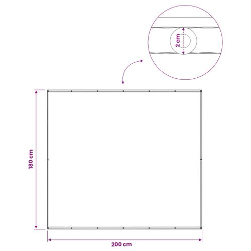 Прозорец за балкон 180 x 200 cm Тъкан с PU покритие Жълт и бял