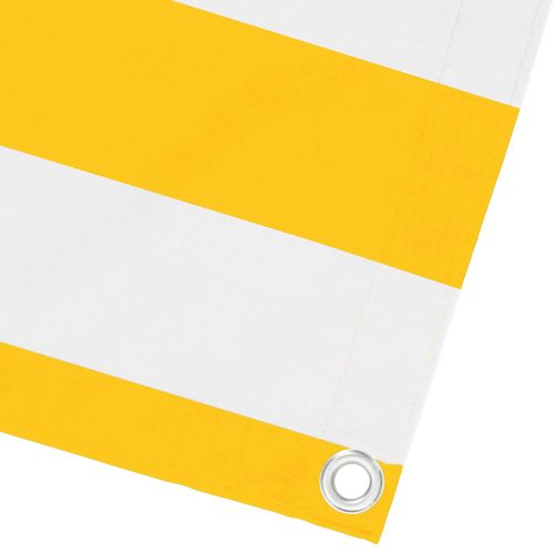 Прозорец за балкон 200 x 500 cm Тъкан с PU покритие Жълт и бял