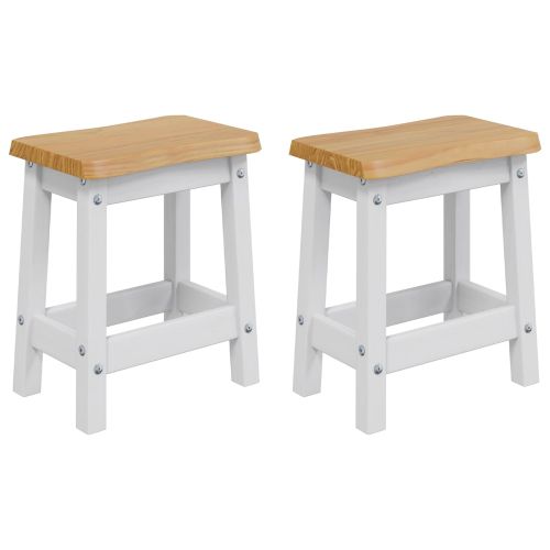 VidaXL Бар стол EKAI 2 pcs Бяло 40 x 29 x 45,5 см