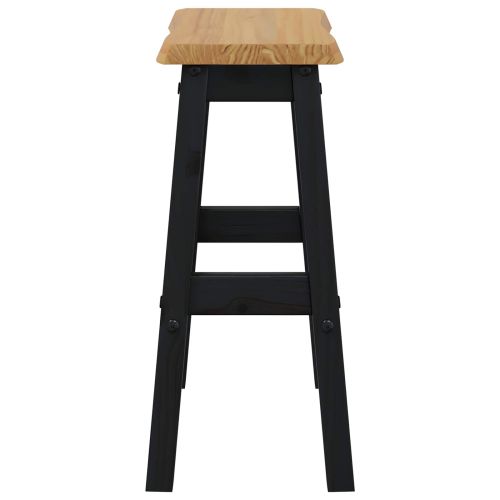 VidaXL Висок бар стол EKAI 2 pcs Черно 40 x 29 x 63 см