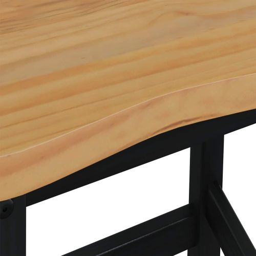 VidaXL Висок бар стол EKAI 2 pcs Черно 40 x 29 x 63 см