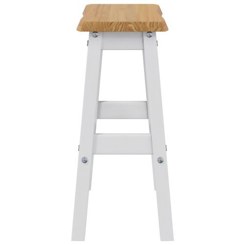 VidaXL Висок бар стол EKAI 2 pcs Бяло 40 x 29 x 63 см
