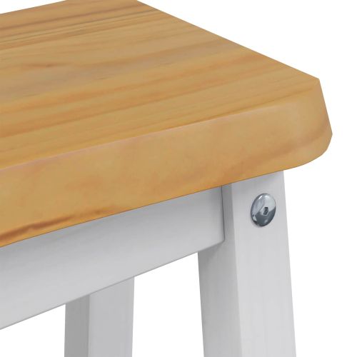 VidaXL Висок бар стол EKAI 2 pcs Бяло 40 x 29 x 63 см