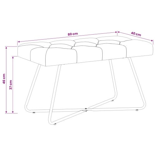 Пейка с копчета Черно 80 x 40 x 46 см Текстил