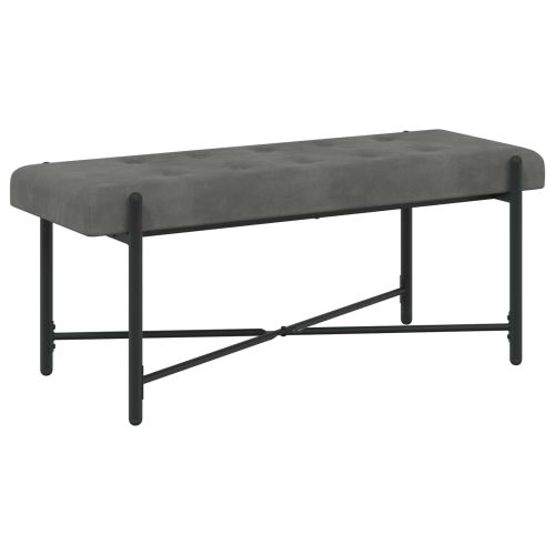 Пейка с копчета и възглавници Тъмносиво 110 x 40 x 46 cm Кадифе