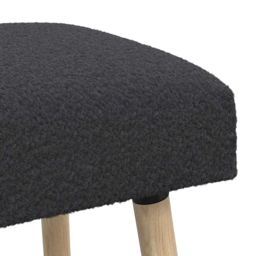Пейка Едноцветен Тъмносиво 80 x 40 x 46 см Букле