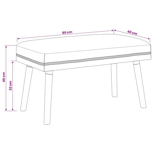 Пейка Едноцветен Тъмносиво 80 x 40 x 46 см Букле