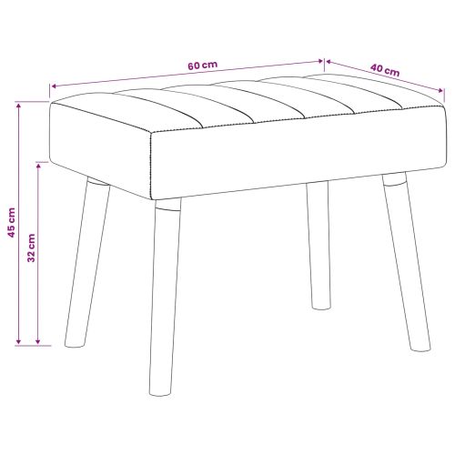 Пейка с канали Синьо 60 x 40 x 45 см Текстил