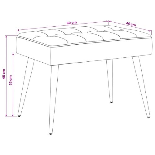 Пейка с копчета Лилаво 60 x 40 x 45 см Кадифе