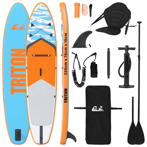 SUP дъска със седалка 2-в-1 TRITON 335 x 76 x 15 см Синьо за