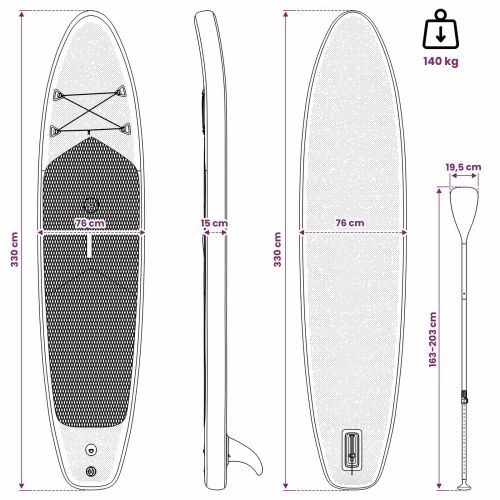 Надуваем SUP борд с платно TRITON 330 x 76 x 15 см Синьо за