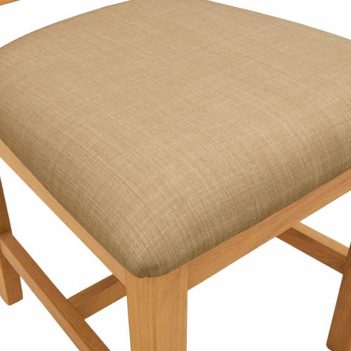 Трапезен стол VENLO 2 pcs Масивен дъб Бежово 45 x 53 x 92 см