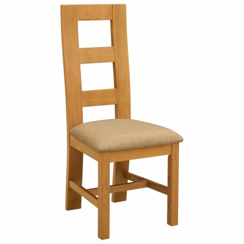 Трапезен стол 2 pcs Масивен дъб Бежово 45 x 51 x 105 см