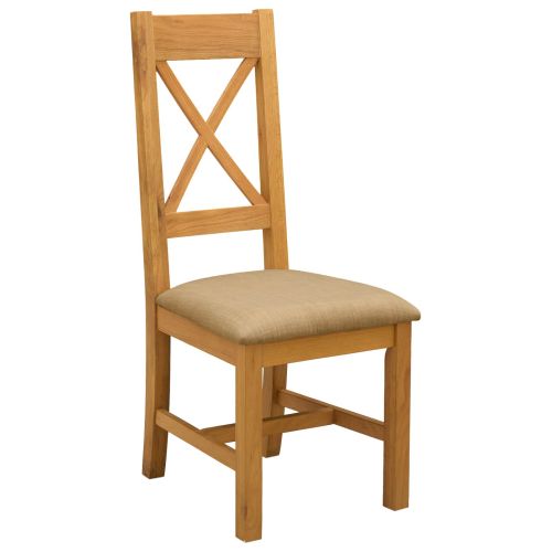 Трапезен стол 2 pcs Масивен дъб Бежово 45 x 54 x 105 см