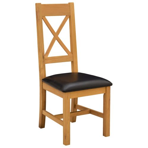 Трапезен стол 2 pcs Масивен дъб Черно 45 x 54 x 105 см