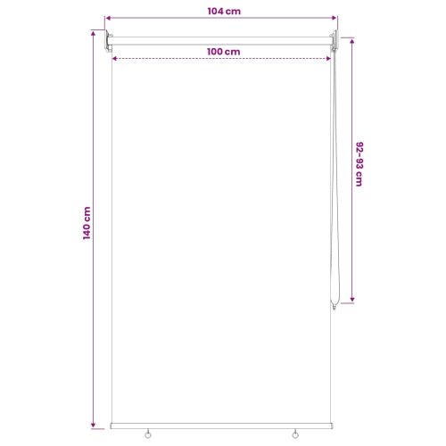 Щора за открито с UV защита Черно 100 x 230 см (Ш x В)