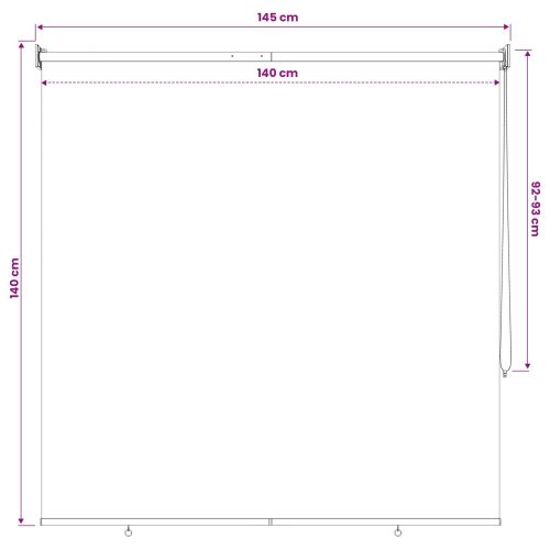 Щора за открито с UV защита Черно 100 x 230 см (Ш x В)