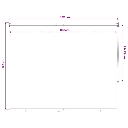 Щора за открито с UV защита Черно 100 x 230 см (Ш x В)