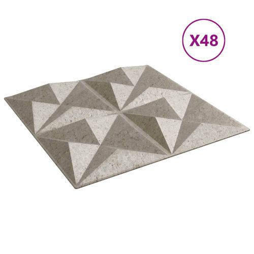 Стенни панели 48 бр. 50 x 50 cm Оригами бетон XPS Пяна