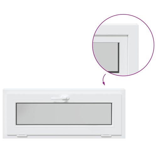 Прозорец за мазе RISOR 100 x 40 cm PVC и стъкло
